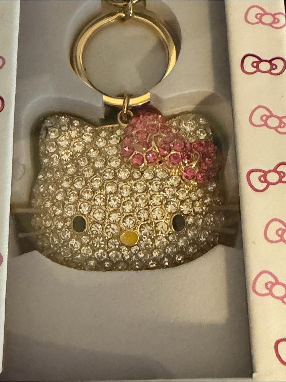 Hello Kitty Bling Keychain Bag Charm NIB - Picture 2 of 6